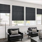 Blackout Shades For Windows Chicology Lexington Pebble 35"W 72"H Open. Price: $25.00.
