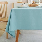 Laolitou Square Tablecloth 60X60IN Blue Linen Waterproof Washable New. Price: $13.75.