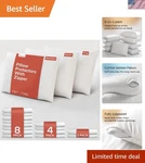 Niagara 2 Pack Standard Pillow Protectors With Zipper, Cotton Sateen Blend T... New. Price: $19.22.