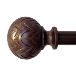 Hermosa 86-128 Inch Adjustable Curtain Rod Set, 5/8 Diameter Walnut New. Price: $34.64.