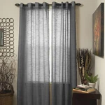 Lavish Home Mia Jacquard Grommet Single Curtain Panel, 95-INCH, Dark Grey New. Price: $17.61.