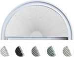 Arch Window Blackout Cellular Shades Half Circle 36"W X 18"H, White New. Price: $30.29.