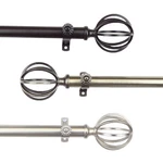 Wireball 3/4 Adjustable Window Drapery Curtain Rod 18"-170" (5 Sizes, Colors) New. Price: $74.99.