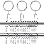 Qunclay 100 Set 1.65 Inch Metal Curtain Rings With Eyelets Hooks For ... New. Price: $34.37.