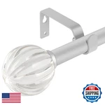 Daintier 3/4 Inch Single Window Curtain Rod Crystal Acrylic FINIAL66-120 New. Price: $33.55.