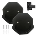 Shower Curtain Mounts 2 Pack Adhesive Brackets Stick On Wall Mounted Black New. Price: $12.50.