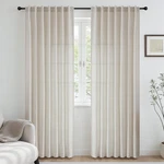 Cucraf Natural Off White Linen Non See Through Semi Sheer Privacy Curtains 10... New. Price: $33.83.
