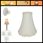 Designer Scalloped Bell Lamp Shade, Eggshell Color, 4"X8"X7.25", Round Clip-on New. Price: $78.99.
