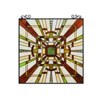 Chloe Lighting Farley Mission Tiffany-style Black Finish Window Panel 25" Wide New. Price: $87.34.