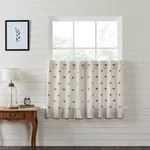 Embroidered Bee Tier Set 36X36 Cafe' Curtains Cotton/linen Country Cottage Creme New. Price: $60.25.