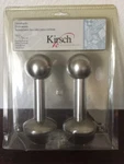 Kirsch One Pair Holdbacks Brushed Pewter Open. Price: $11.43.