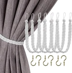 Home Queen Hand Braided Curtain Tie Back, Buckle Holdback 6 Pack, Silver New. Price: $30.16.