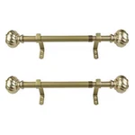 Decopolitan 1" Twist Knob Drapery Curtain Rod Pair, 12 To 20 Inches, Light Gold New. Price: $24.99.