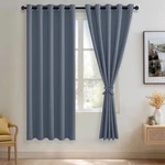 Jiuzhen Dusty Blue Blackout Curtains With Tiebacks Thermal Insulated,light Bl... New. Price: $61.57.