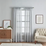 Curtainworks Pandora Sheer Rod Pocket Window 38"W X 84"L (pack Of 2), Grey New. Price: $13.50.