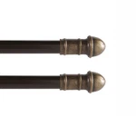 Interior Living In. Adjustable Petite Caf Curtain Rod, 28-48", Bronze New. Price: $20.02.
