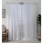 Exclusive Home Hemstitch Sheer Rod Pocket Curtain Panel Pair 54'' 108'' White New. Price: $40.99.