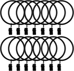 Na Pack Strong Iron Metal Curtain Rings With Clips 2.5 Inch 14PCS Black New. Price: $14.20.