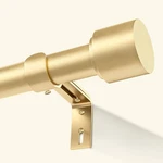 Geebobo Gold Curtain Rods For Windows 66 To 120 Inch, Adjustable Heavy Open. Price: $24.65.