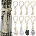 Yteseery 8 Pack Natural Cotton Rope Curtain Tiebacks For Indoor/outdoor Decor New. Price: $32.98.