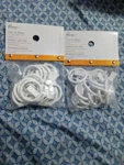 Kenney White Clip-on Rings 5/8'' & 3/4'' Lot Of 2 14 Per Pack New. Price: $11.35.