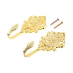2PCS Wall Hooks Gold Rose Pattern Carved Vintage Drapery Clothes Key Bat... New. Price: $16.49.