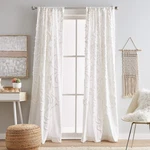 Peri Home Gates Tufted Chenille Rod Pocket Window Curtain, 95" Panel Pair, Wh... New. Price: $63.30.