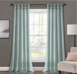 Lush Decor Blue Burlap Knotted Tab-top Window Curtain Panel Pair 45" X 84" New. Price: $26.99.