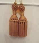 Lot Of 2) 7" Key Tassel Fringe Gold Window Treatment Home Decor Open. Price: $5.99.
