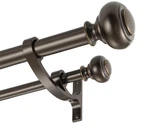 Double Curtain Rod 72 To 144 Inches, Heavy Duty Telescoping Drapery With Alu New. Price: $106.30.