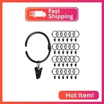 Ginbel Direct 24 Pack 1.5 Inches Openable Curtain Rings With Clips, Drapery Meta New. Price: $17.05.