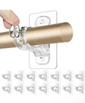 Antimbee 14 Pack Curtain Rod Holders No Drilling, Adhesive Brackets New. Price: $11.20.
