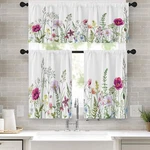 Emvency Spring Flower Kitchen Window Curtains Valance And Tier Set 36 Inch, P... New. Price: $31.08.