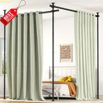 Floor To Ceiling Room Divider Tension Rod 4-10FT Adjustable 30-147IN Black New. Price: $61.95.