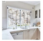 Tayney Marble Kitchen Curtains White Grey Gold Window And Valances Set New. Price: $28.99.