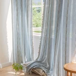 Enjoybridal Boho Curtains 96 Inch Length 2 Panels Semi Sheer Blue Grey Drapes... New. Price: $75.39.