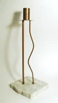 Metal Artisan Christopher Poehlmann 90'S Vintage Copper/marble Candle Holder Used. Price: $225.00.
