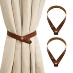 Pu Leather Curtain Tiebacks, Modern Faux Straps 1 Chocolate New. Price: $18.89.