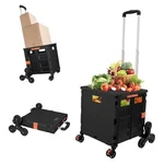 Selorss Folding Utility Cart Portable Rolling Crate BY06C-CLIMBER Wheels Black New. Price: $91.40.