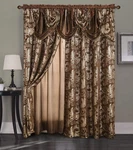 Glory Rugs Jacquard Luxury Window 2 Panel Set Brown Curtain With Attached Valanc New. Price: $60.95.