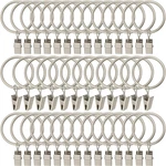 40 Pack Metal Curtain Rings With Clips, Drapery Hooks, Decorative New. Price: $24.99.