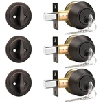 Probrico 3 Pack Oil Rubbed Bronze Single Cylinder Deadbolt Lock Set Keyed One New. Price: $55.85.