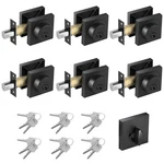 Toocust Matte Black Square Single Cylinder Deadbolt Lock 6 Pack Home Security New. Price: $113.55.