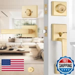 Ehomeware Entry Door Locksets Deadbolt Gold Front Handle Exterior New. Price: $114.70.