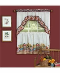 Achim Farmer's Market Printed Tier And Swag Window Curtain Set, 57X36 New. Price: $24.99.