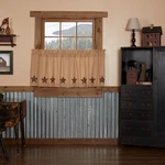 Bingham Tier Applique 24X36 Farmhouse Black Khaki Red Plaid W/ Stars New. Price: $47.95.