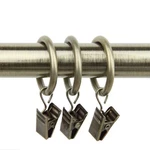 10 Count 1INCH Curtain Rings With Clip For Windows Antique Brass New. Price: $25.17.