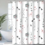 Qiyi Watercolor Floral Shower Curtain, Flowers Print Minimalist Bathroom New. Price: $35.54.
