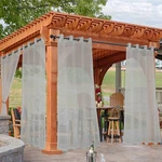 New Holidayideas Outdoor Sheer Curtains For Patio Waterproof, Panels - 54 X 95. Price: $67.44.
