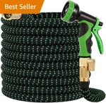 Artistan Expandable Garden Hose 100 Ft Flexible Kink-free Black Green Open. Price: $40.01.